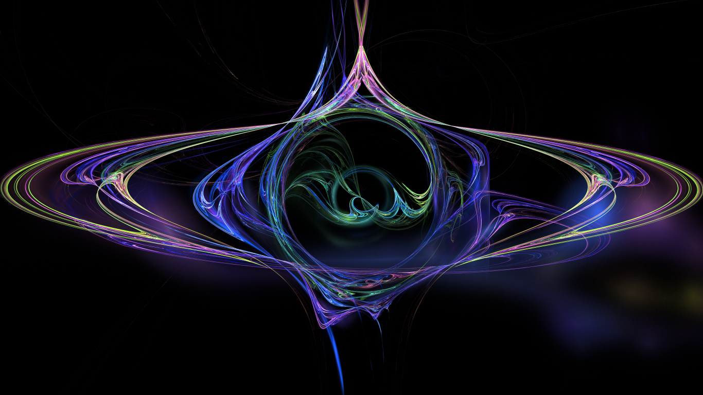 Красивый красочный абстрактный рисунок на черном фоне