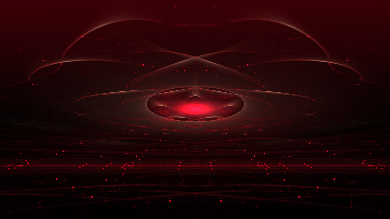 Большой красный овал над лазерным полем