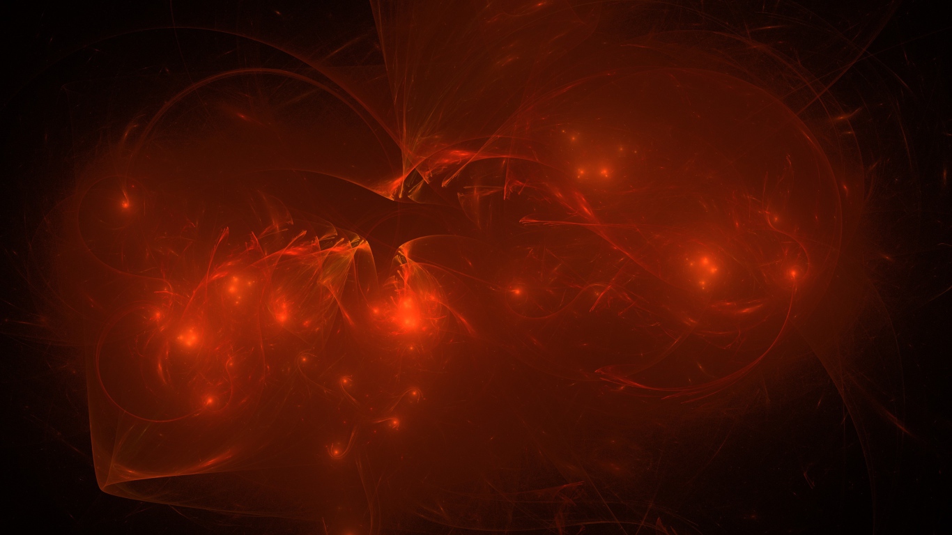 Яркие неоновые вспышки на красном абстрактном фоне