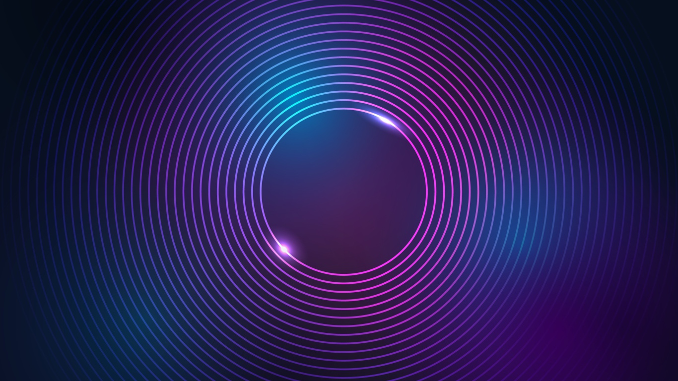 Неоновые сиреневые яркие круги 