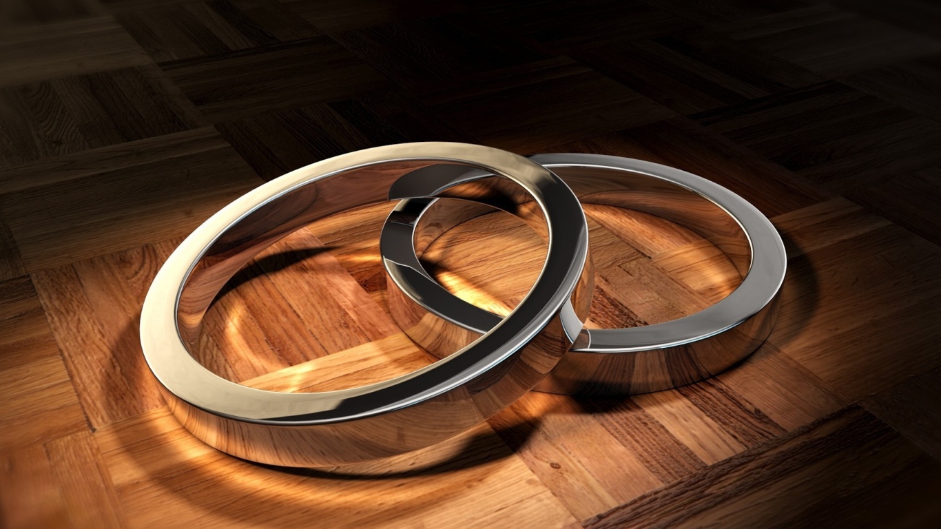 Two gray rings on the floor 3d graphics