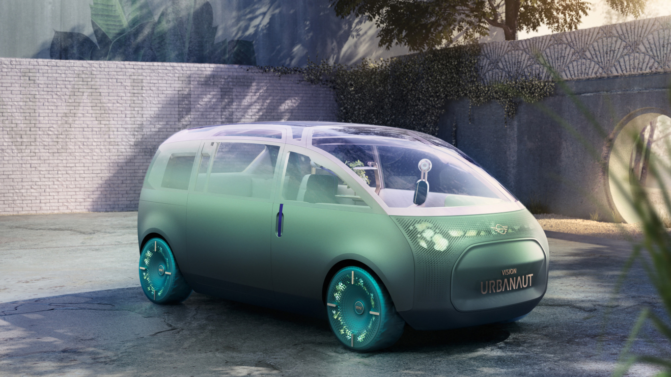 Футуристический автомобиль MINI Vision Urbanaut 2020 года