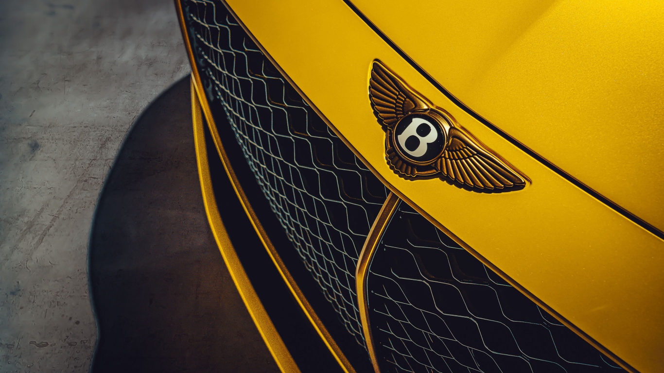 Значок желтого автомобиля Bentley Mulliner Bacalar 2020 года