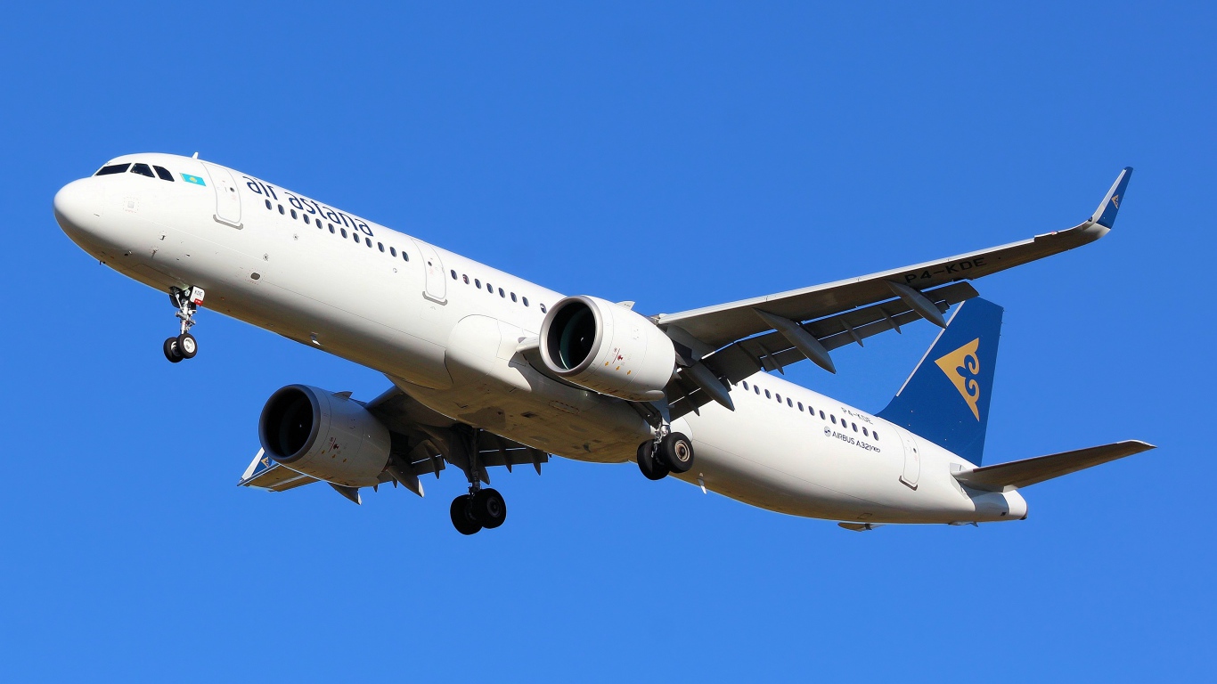 Пассажирский Airbus A321neo авиакомпании Air Astana