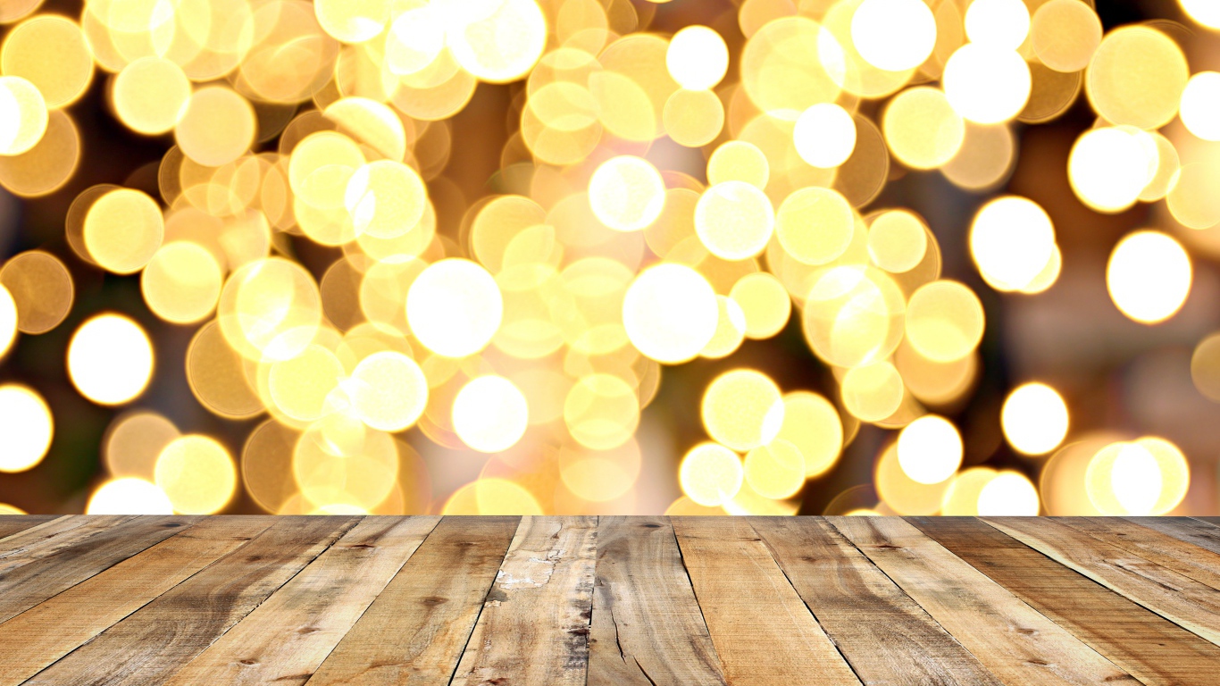 Деревянные доски и золотой фон боке