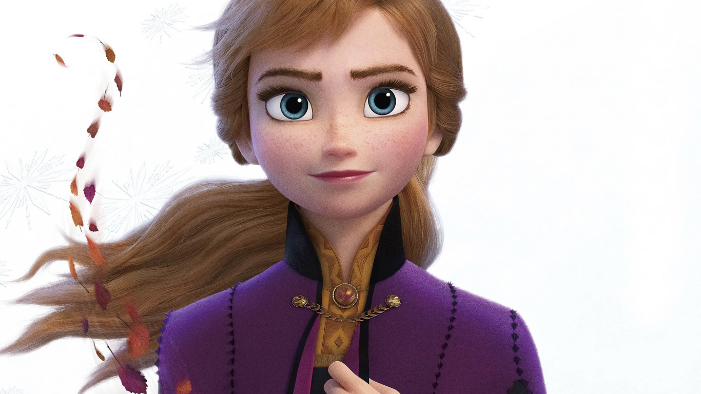 Персонаж Анна на белом фоне мультфильм Холодное сердце 2