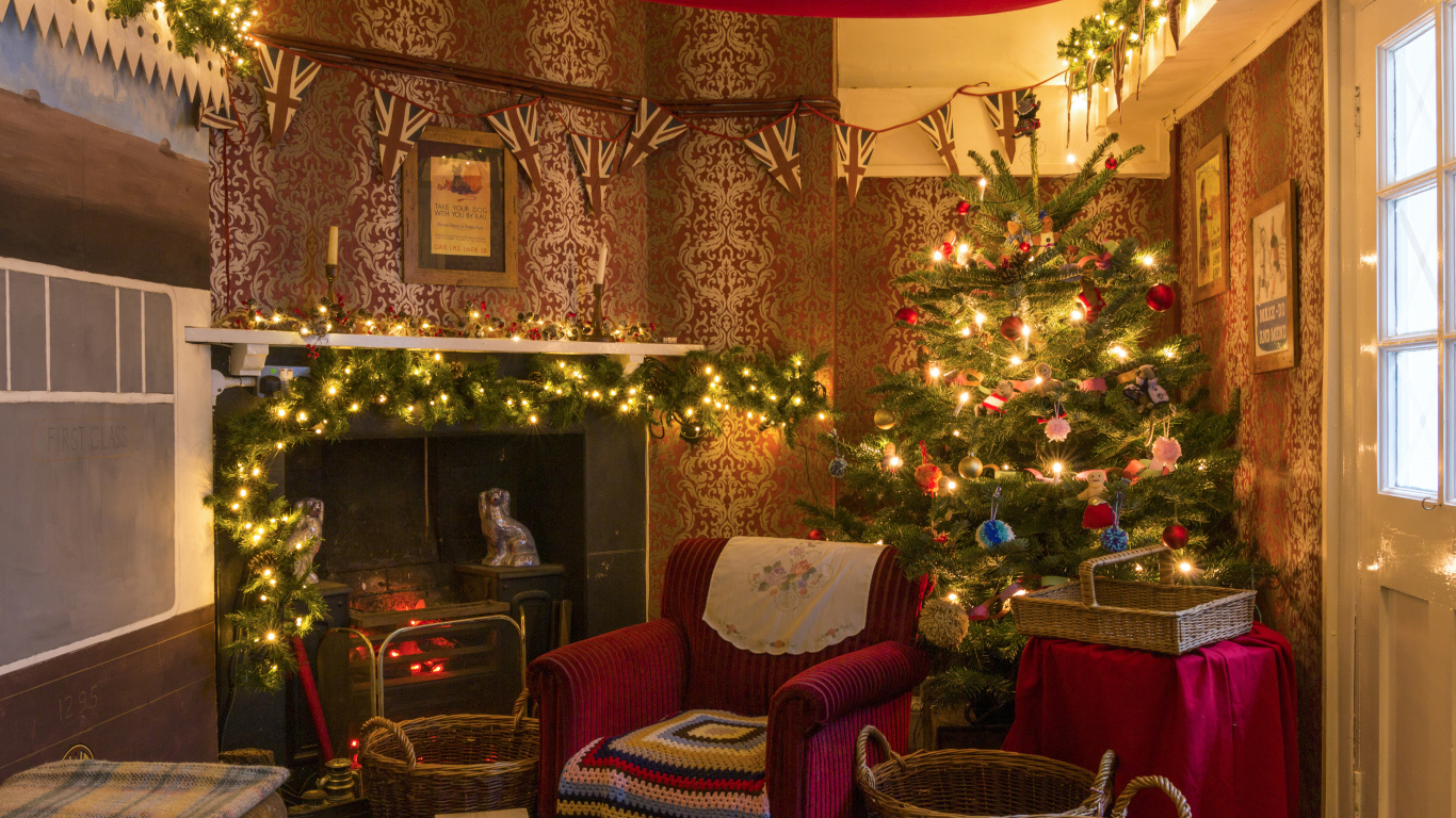 Комната украшена на Рождество