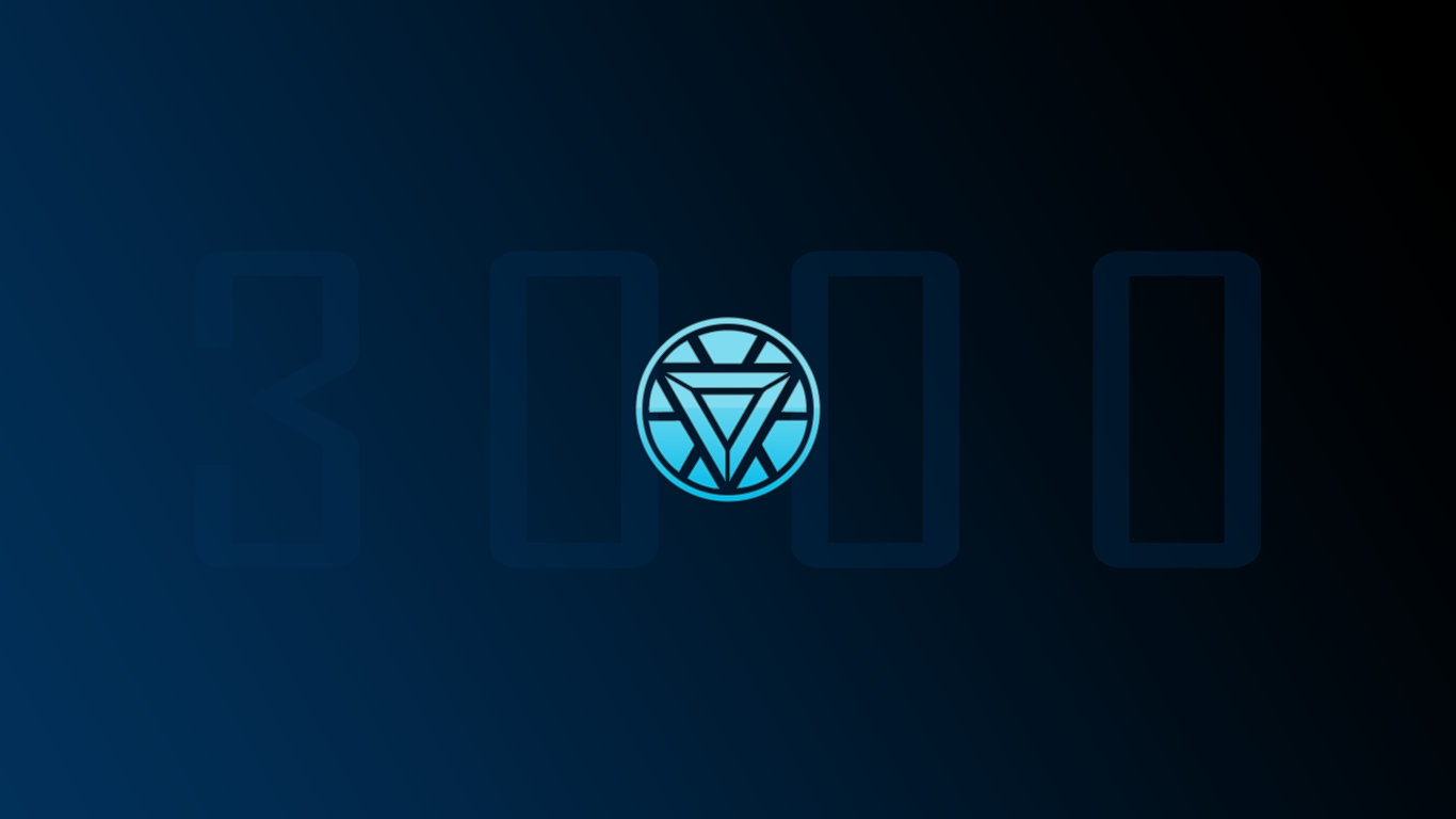 Цифры 3000 на синем фоне с символом 