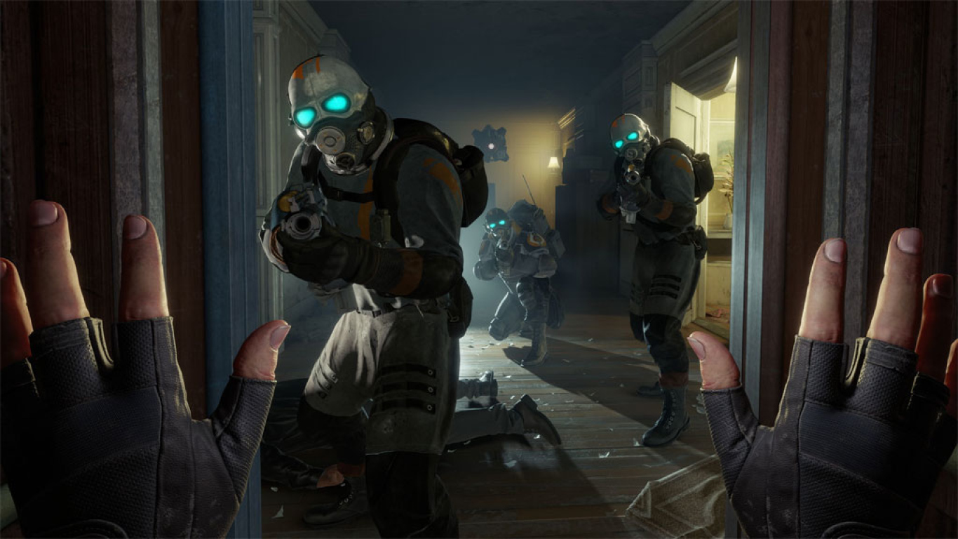 Screenshot of the computer game Half-Life: Alyx, 2020