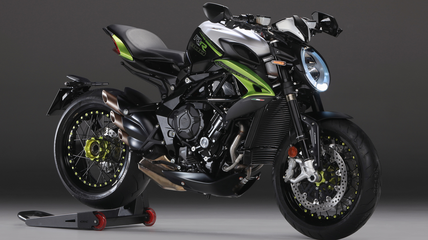 Мотоцикл Agusta Dragster 800 RR 2020 года на сером фоне