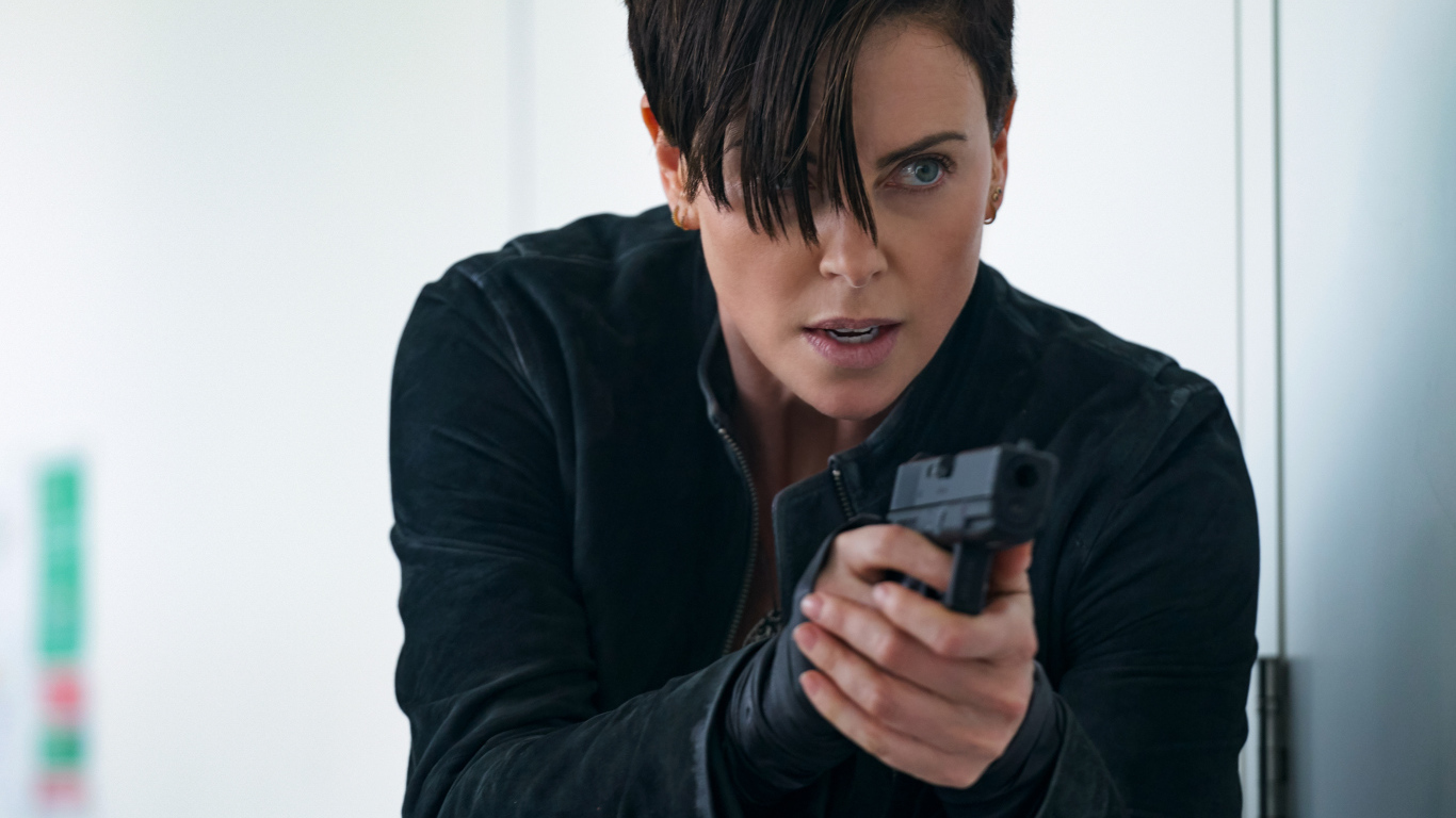 Actress Charlize Theron in the movie Immortal Guard, 2020