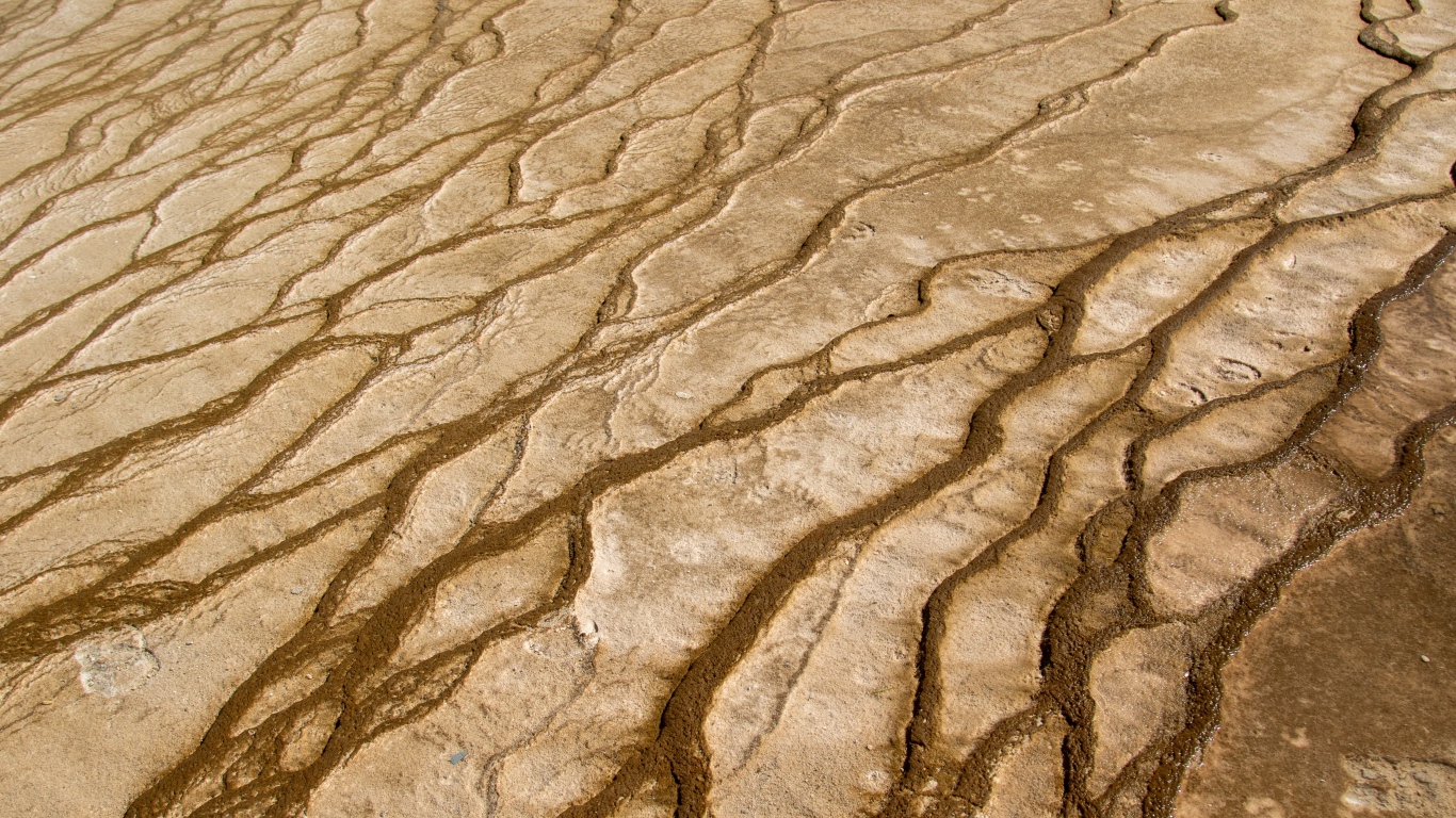 Трещины на песке крупным планом