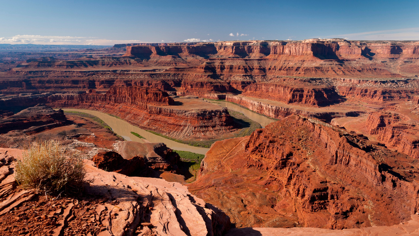 Вид на реку Колорадо в национальном парке Каньонлендс, США