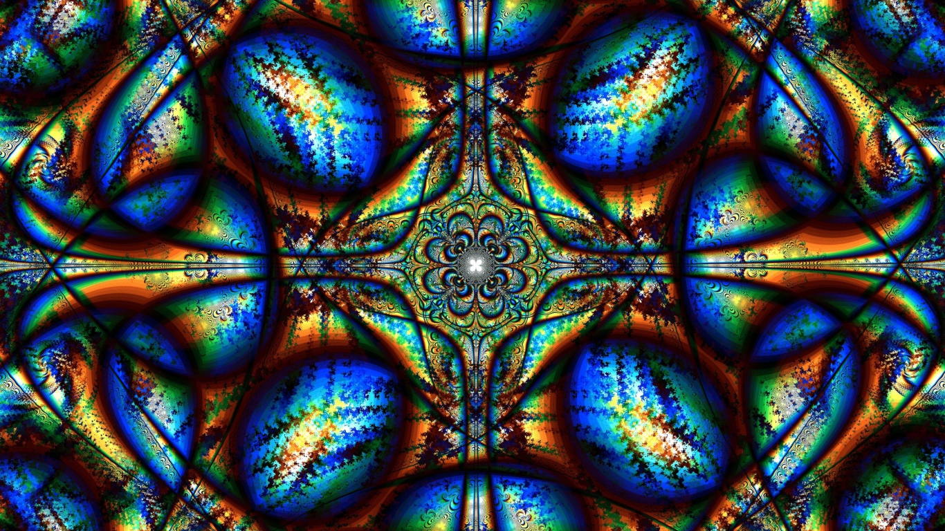 Красивый абстрактный  рисунок с калейдоскопа 