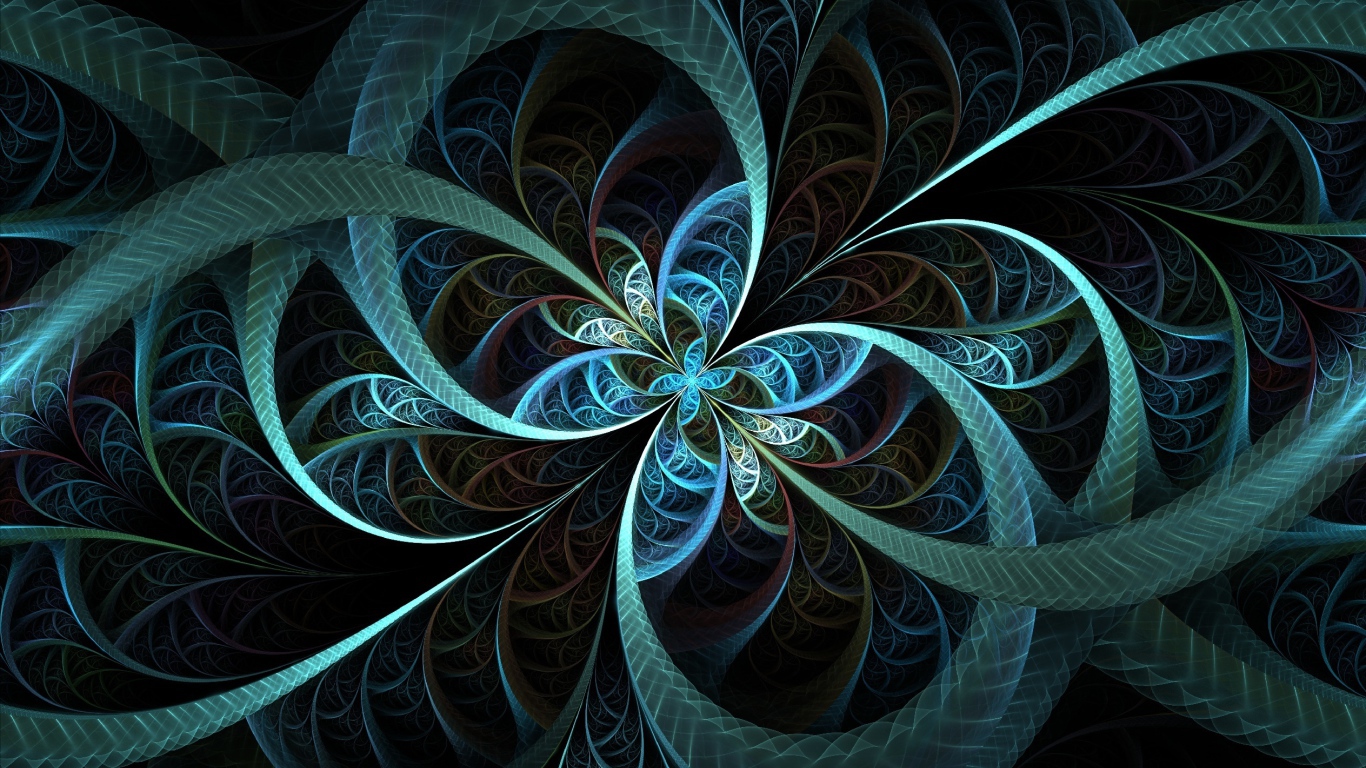 Красивый абстрактный узор на черном фоне