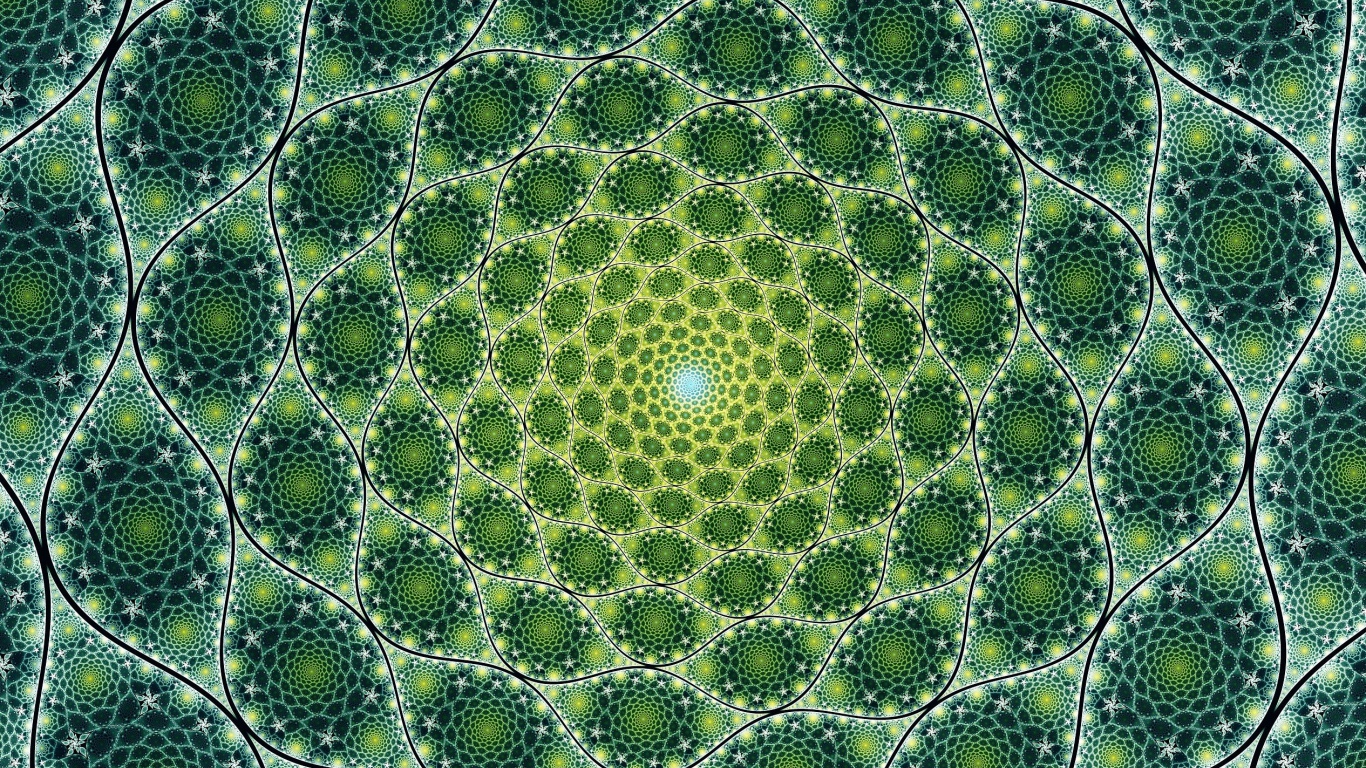 Красивый необычный зеленый узор