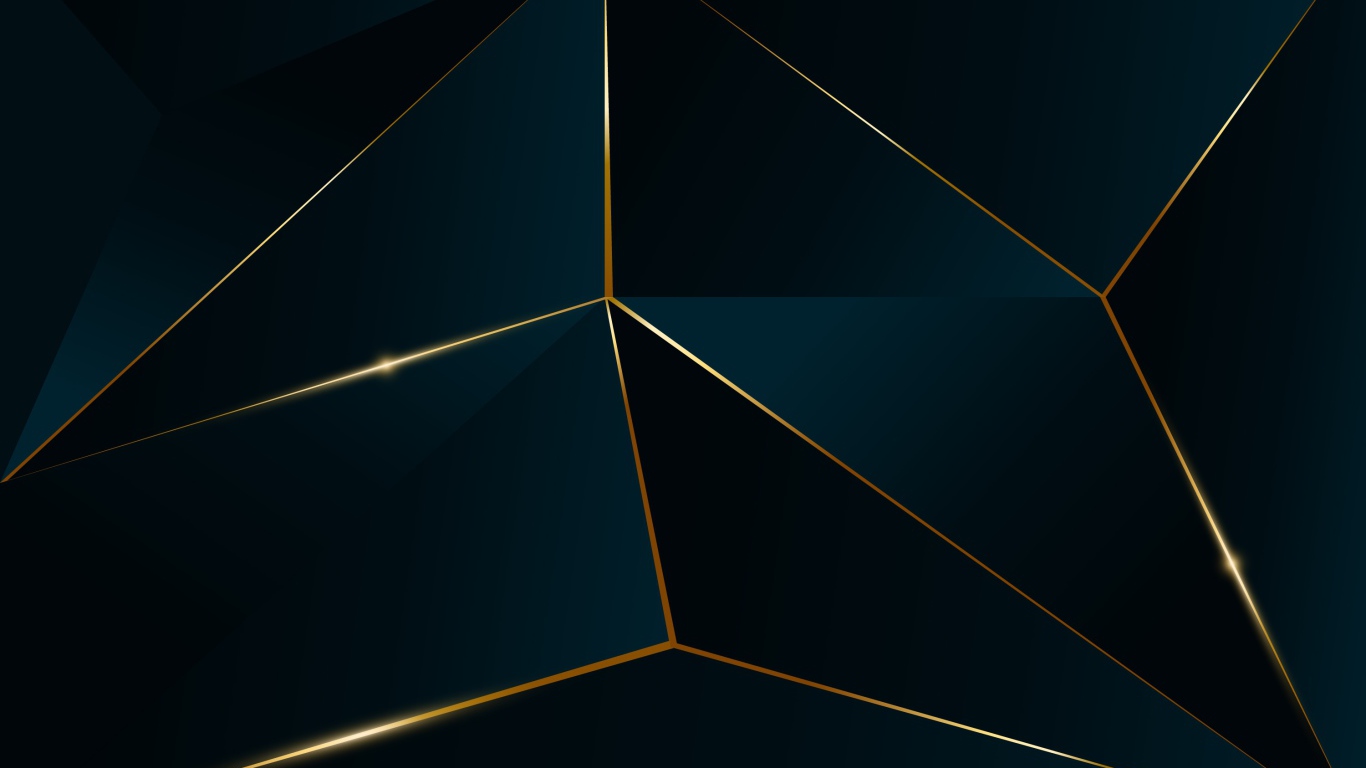 Черные геометрические фигуры с золотой окантовкой 