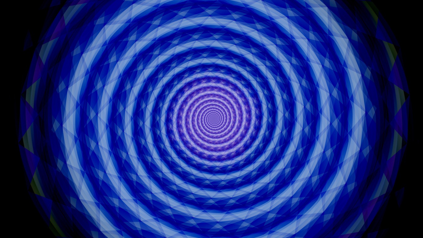 Синяя спираль на черном фоне