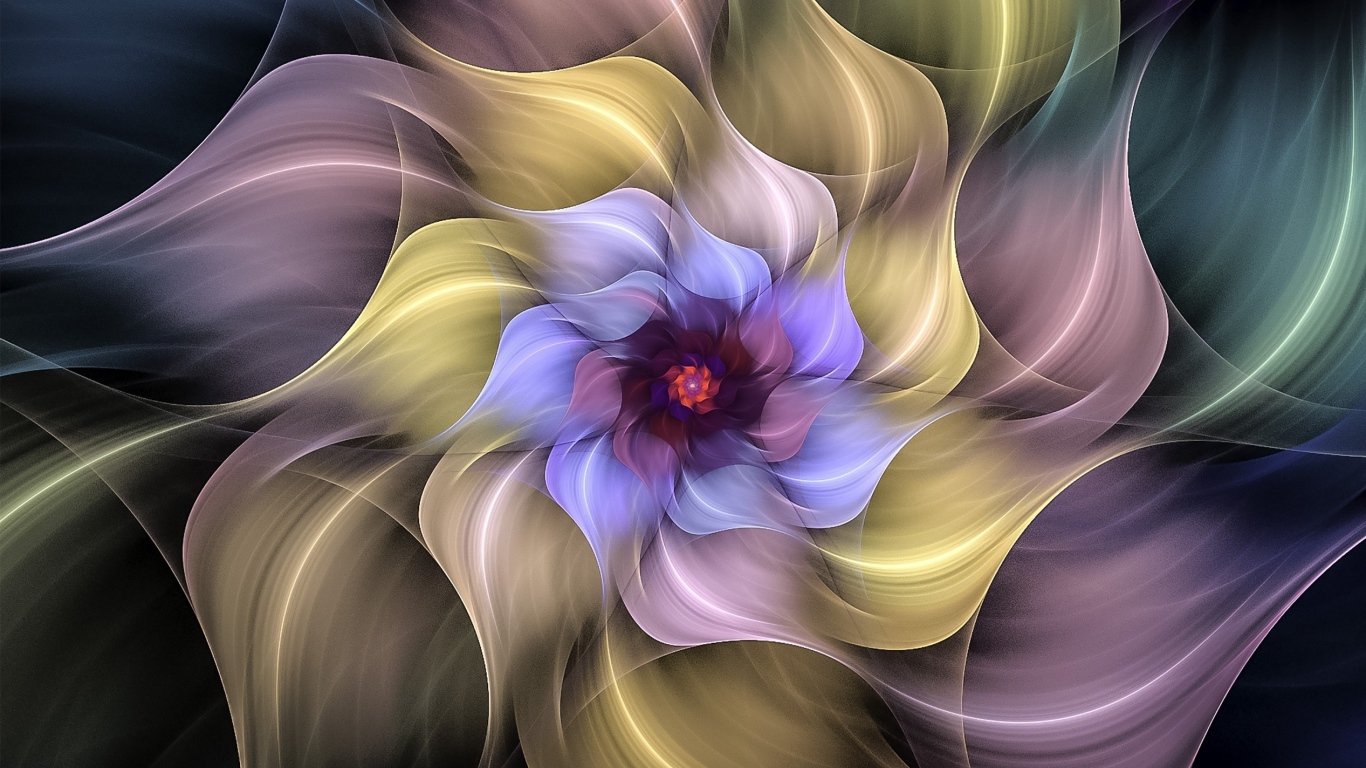 Многоярусный разноцветный цветок 