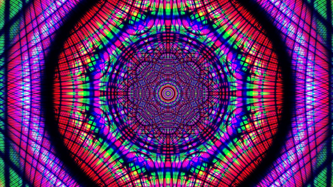 Разноцветный узор калейдоскопа 