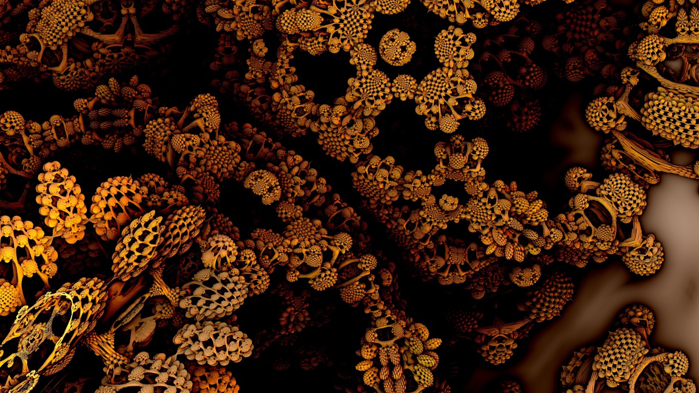 Необычный коричневый фрактальный рисунок