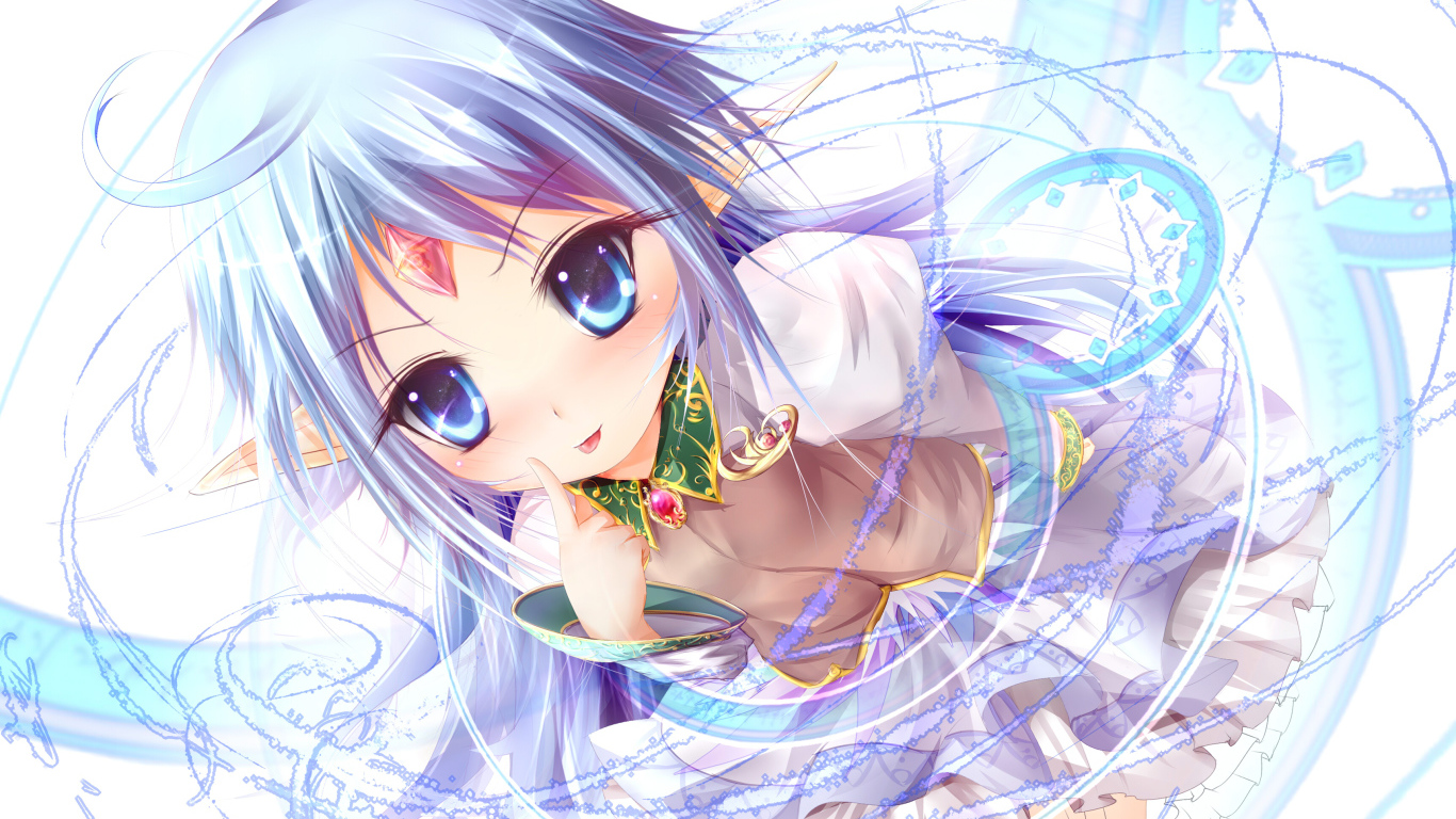 Голубоглазая красивая девушка аниме Rance