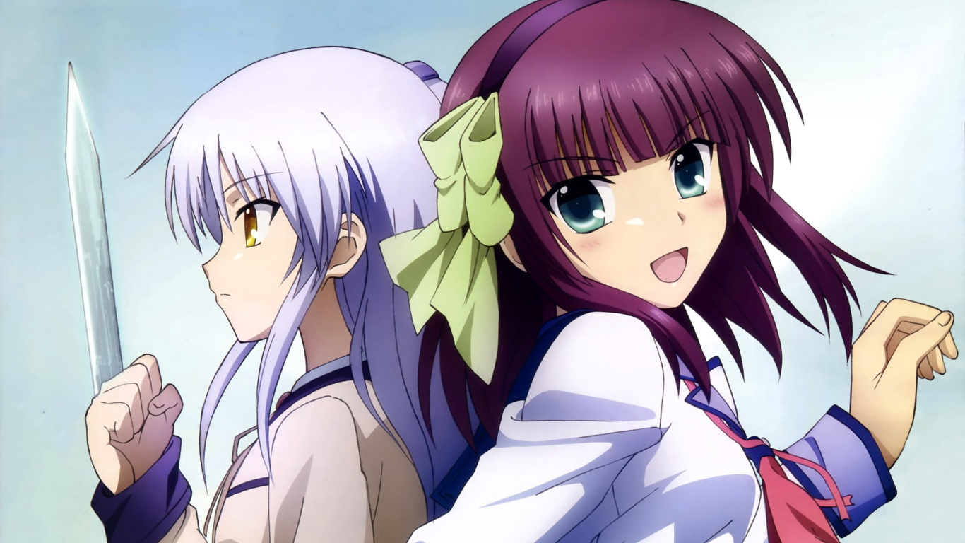 Две девушки аниме Angel Beats! Yusa