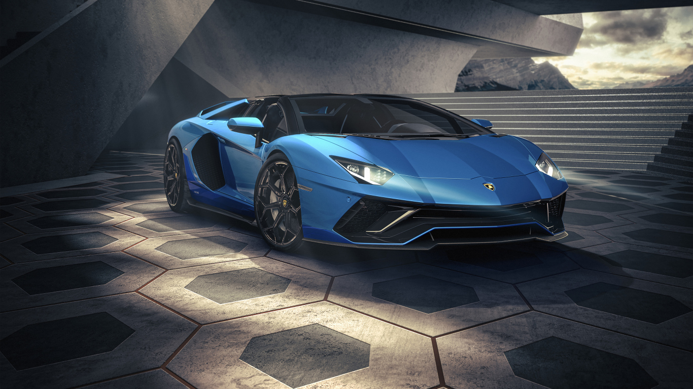 Красивый автомобиль Lamborghini Aventador LP 780-4 Ultimate 2021 года