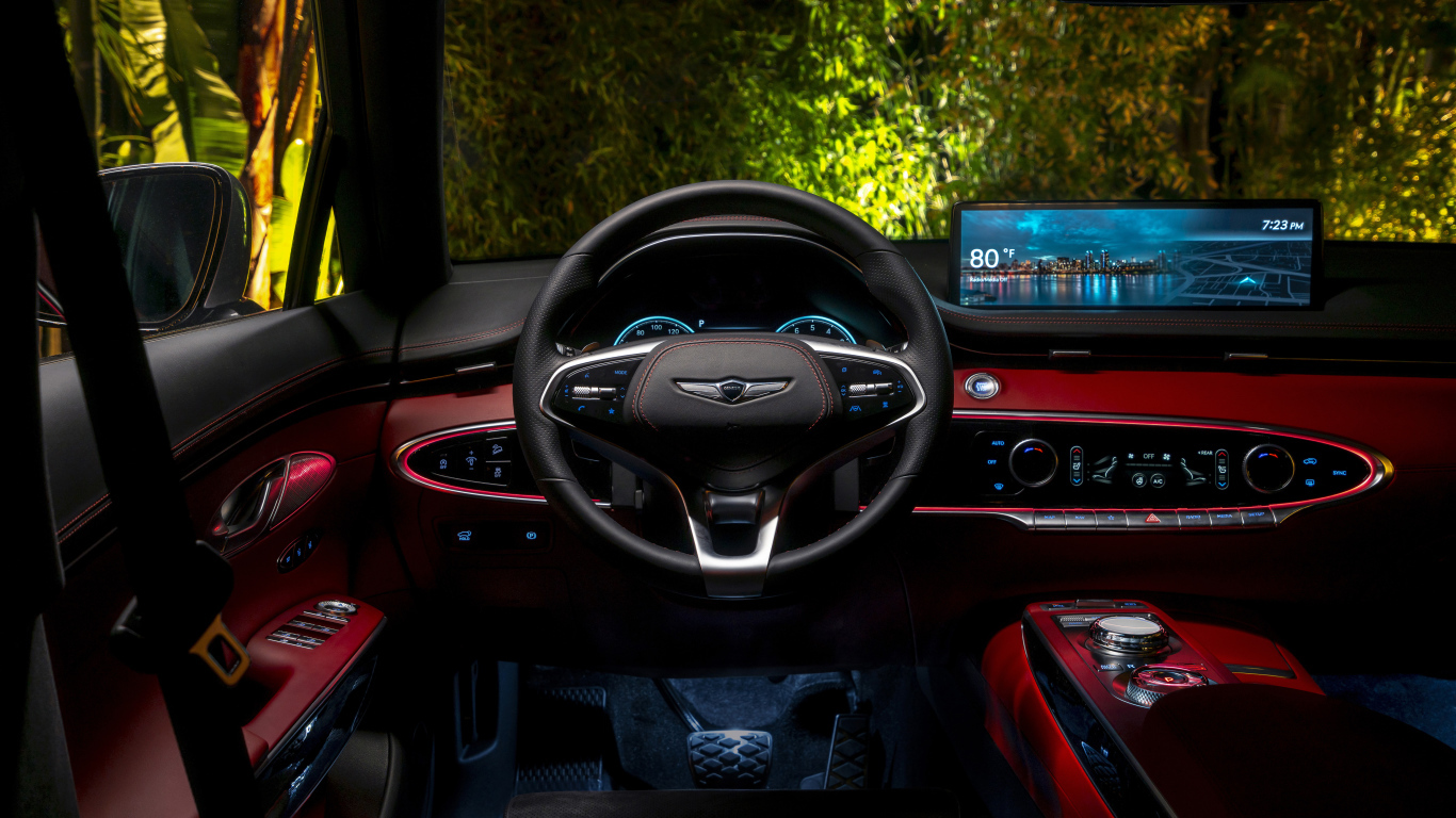 Салон автомобиля Genesis GV70 3.5T AWD, 2022 года