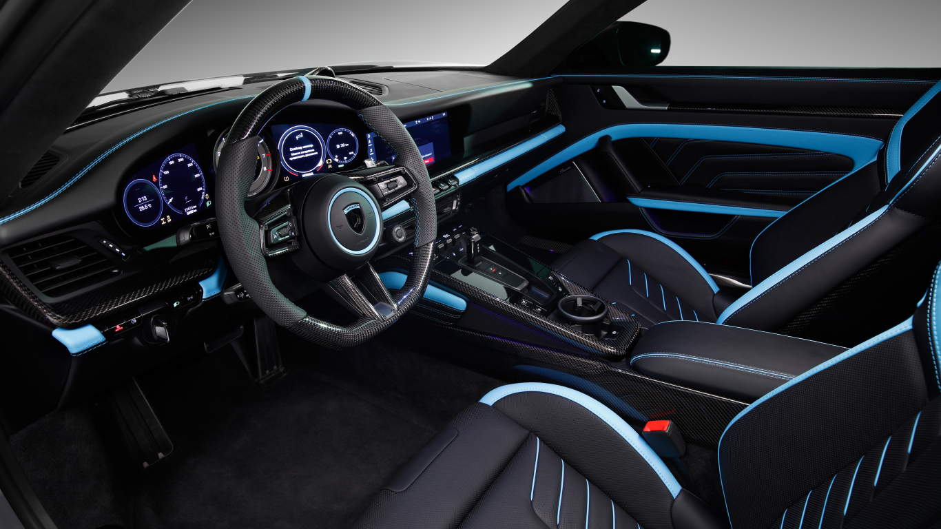 Стильный салон автомобиля Porsche 911 Turbo S Stinger GTR 3 2021 года