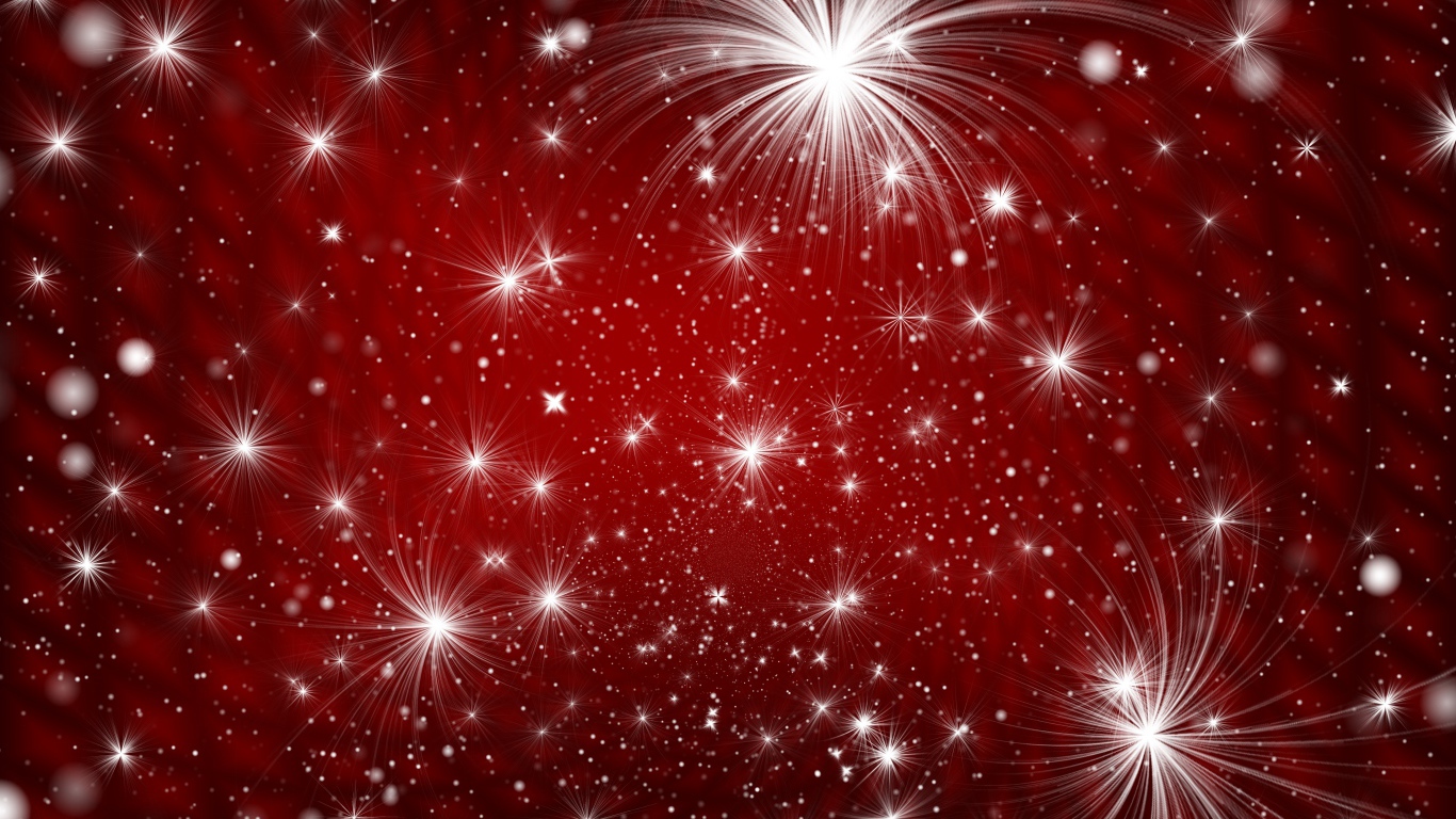 Яркие белые искры на красном фоне 