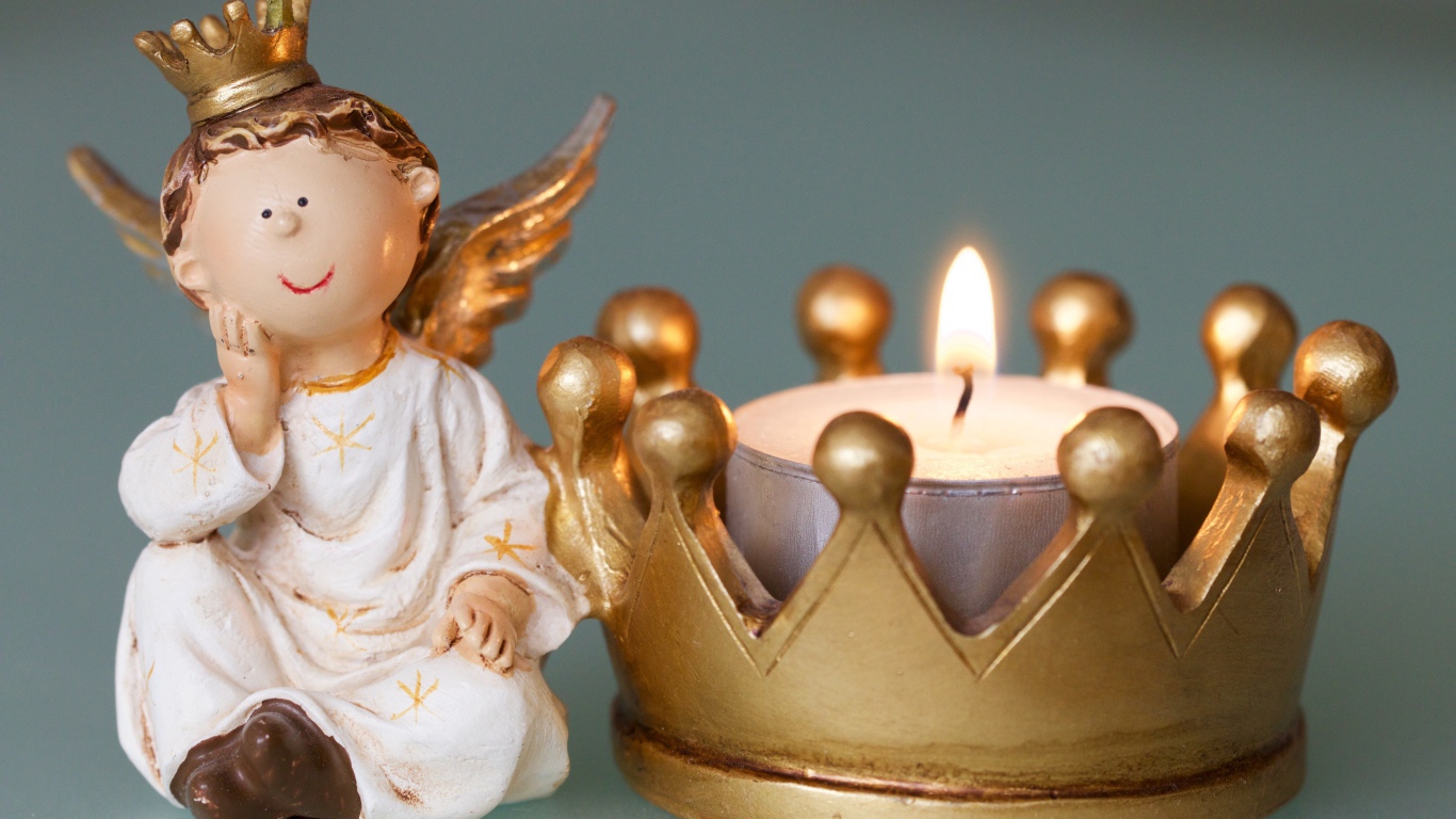 Статуэтка ангел со свечой