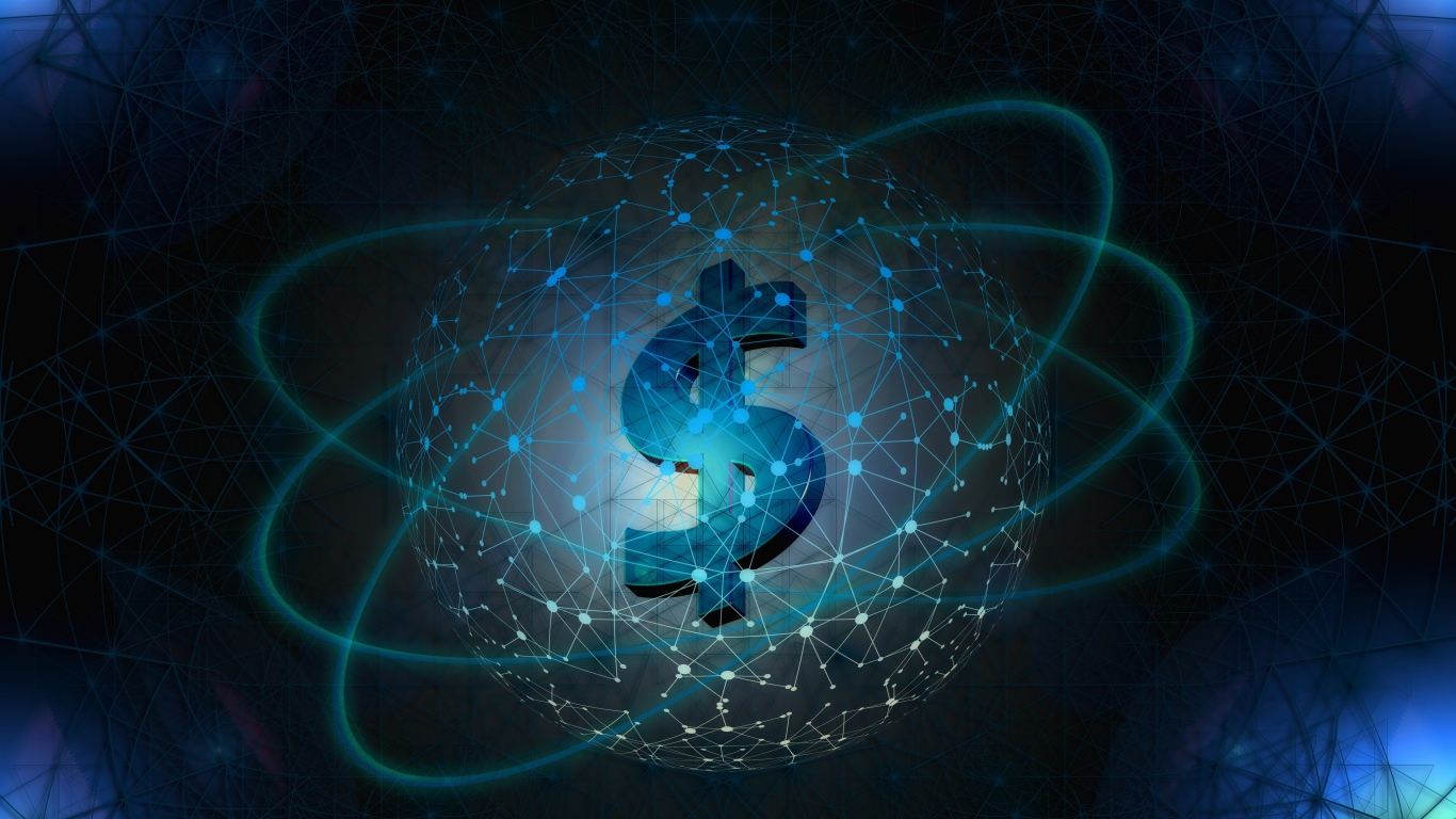 Значок доллара и всемирная паутина 