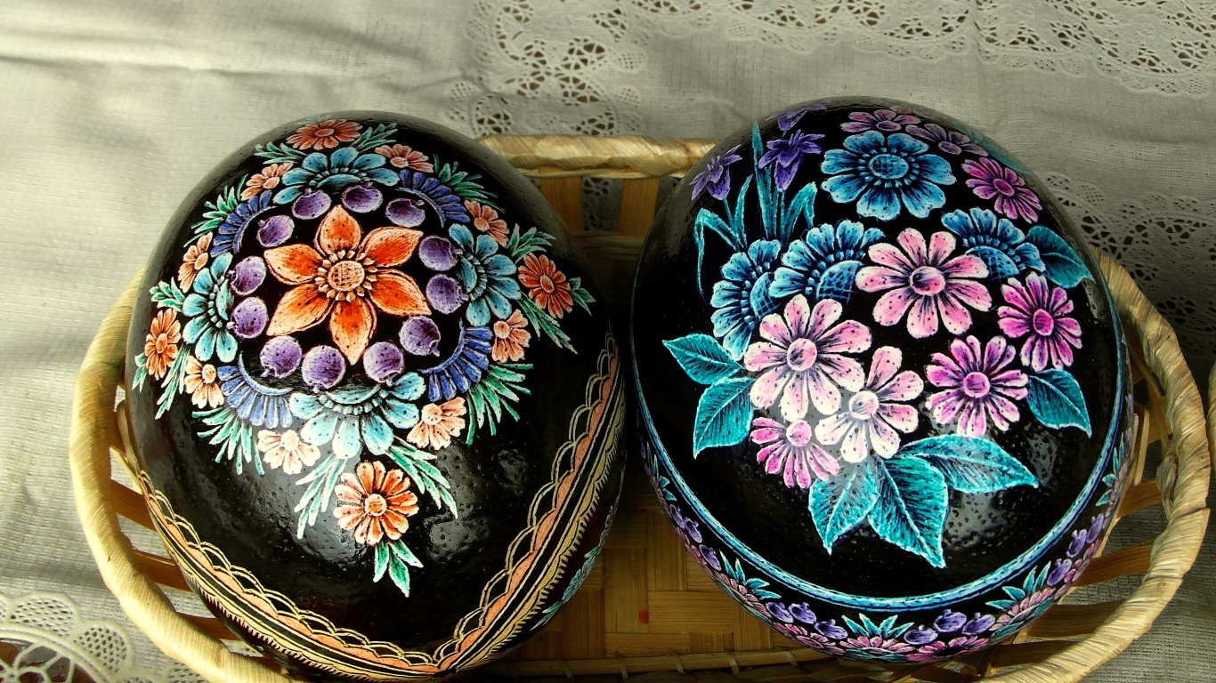 Яйца с красочным цветочным рисунком на Пасху 2021