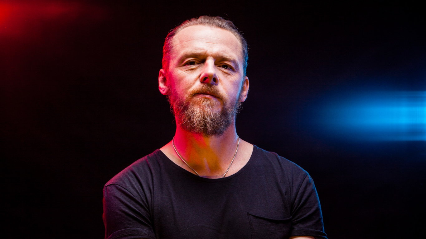 Актер Саймон Пегг с бородой