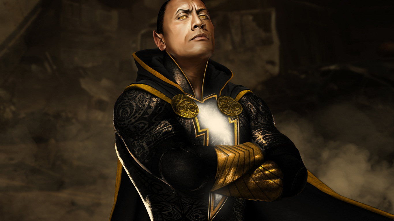 Актер Дуэйн Джонсон в фильме Чёрный Адам, 2022