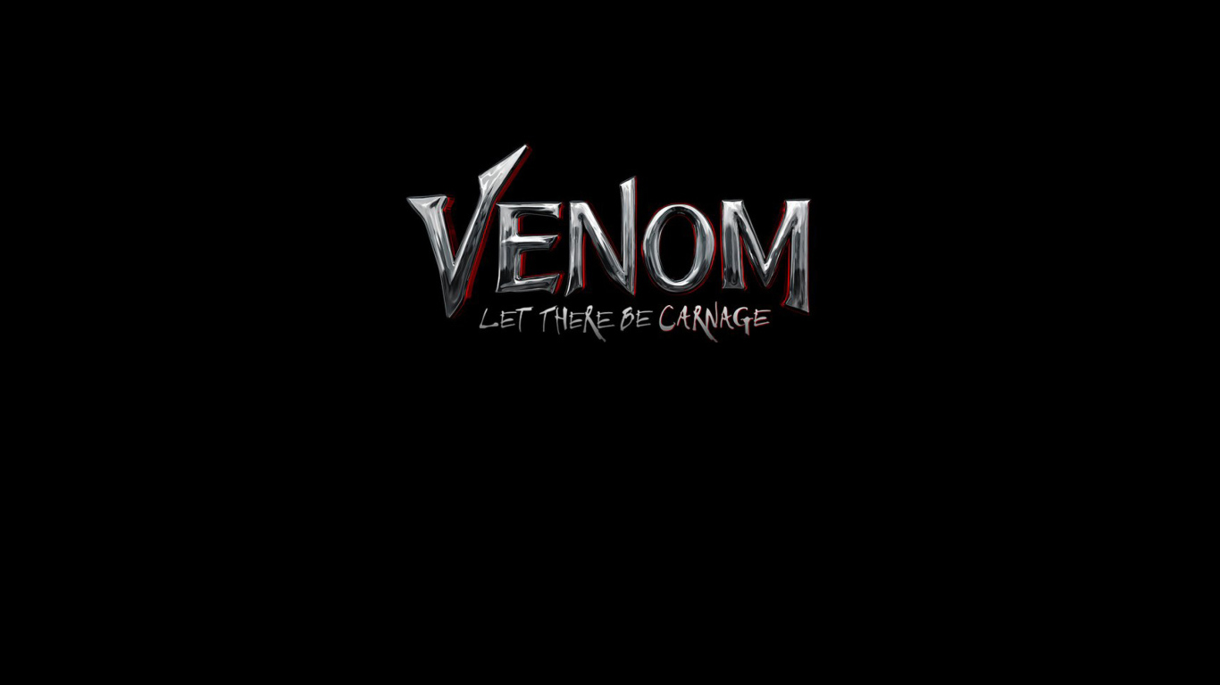 Логотип фильма Веном 2 на черном фоне