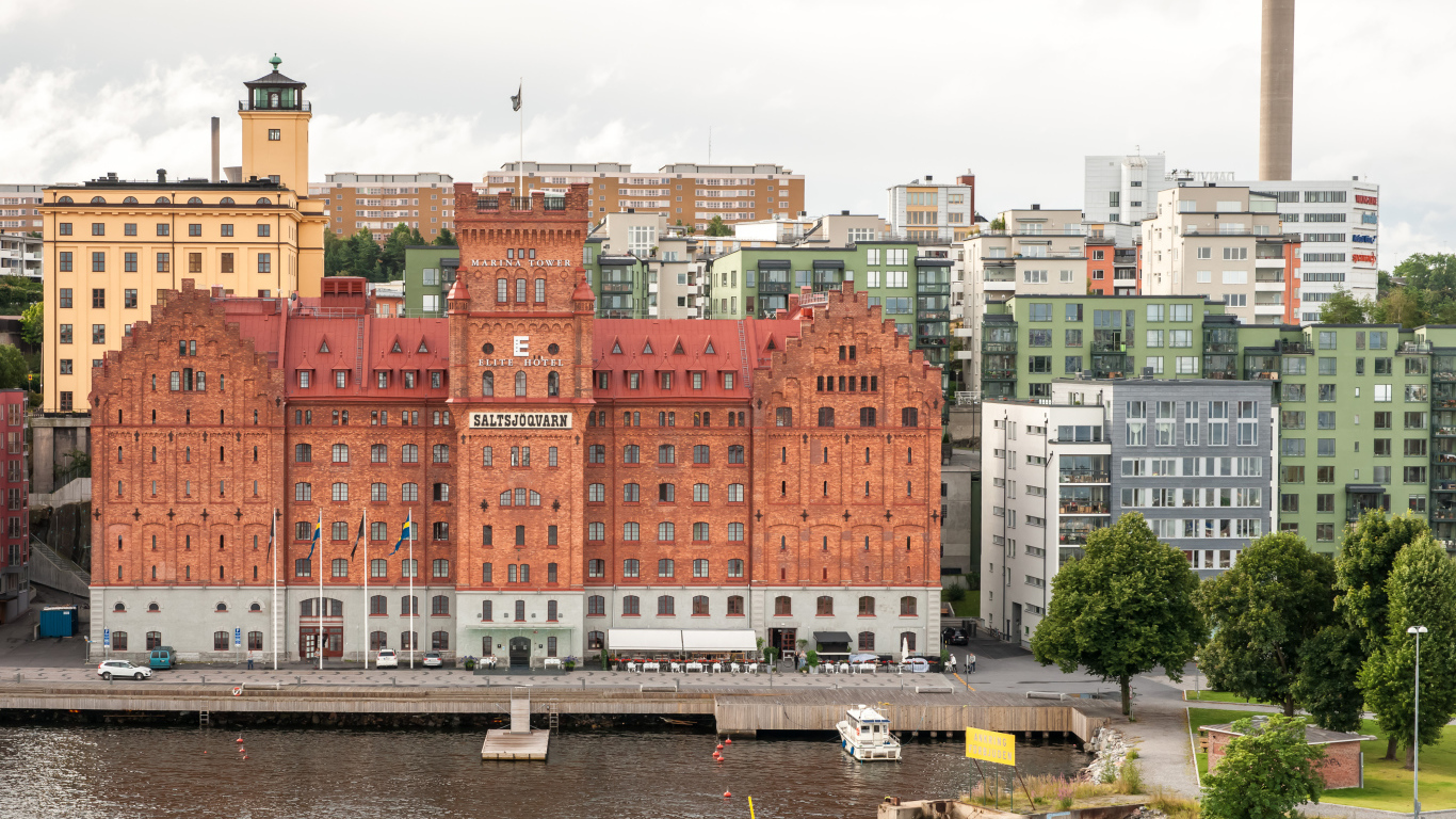 Красивый дом в городе Стокгольм, Швеция