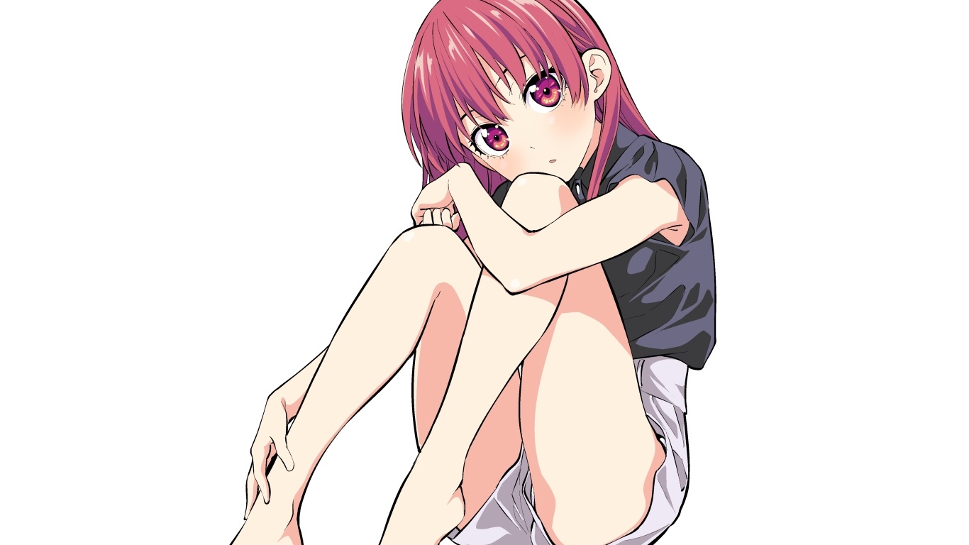 Персонаж Saki Saki аниме  Kanojo mo Kanojo на белом фоне