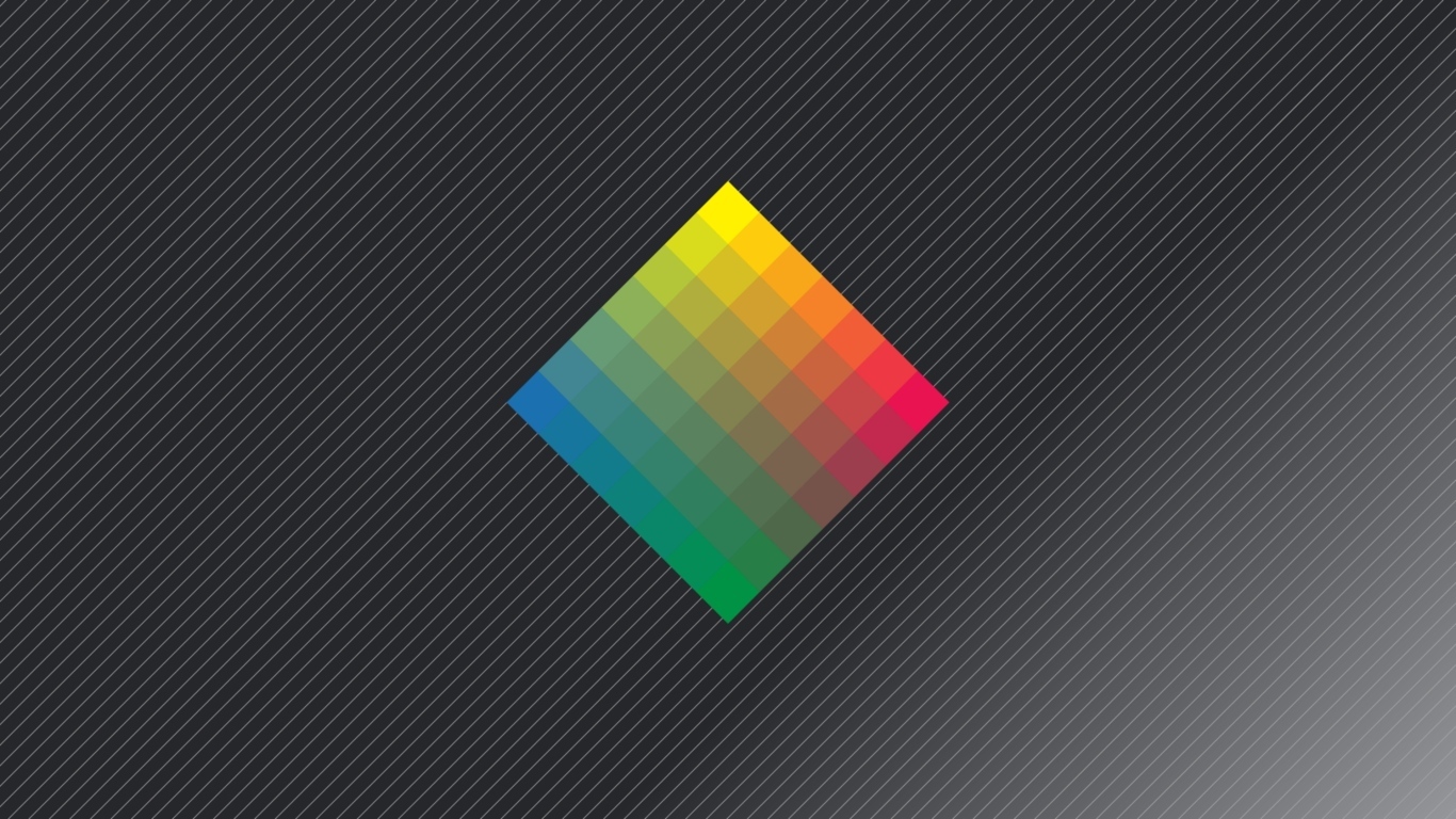 Разноцветный ромб на сером фоне