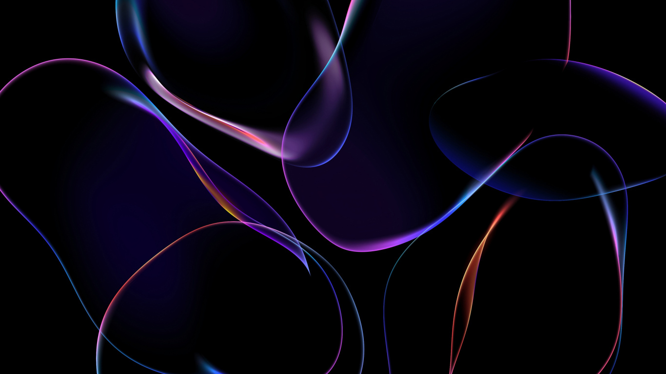 Разноцветные абстрактные пузыри на черном фоне