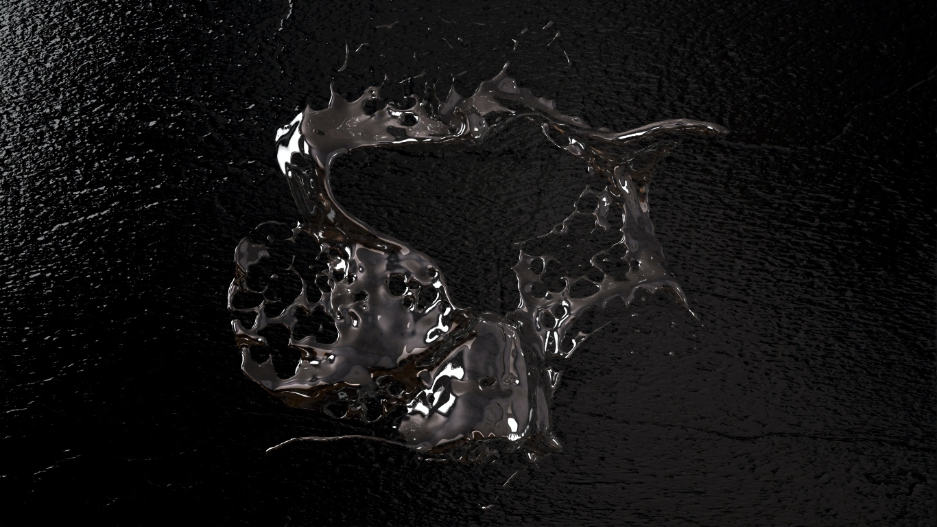 Брызги воды на черном фоне
