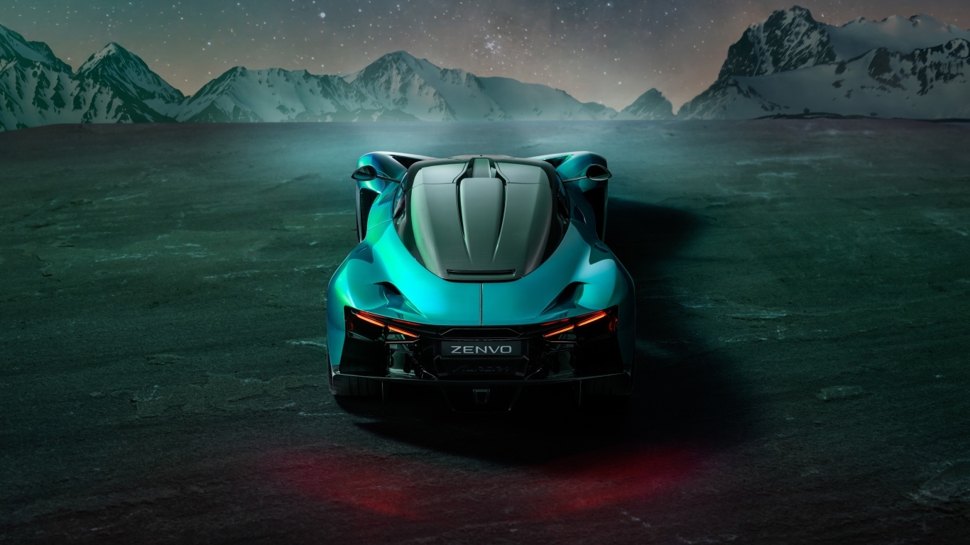 Дорогой спортивный автомобиль Zenvo Aurora Agil  вид сзади