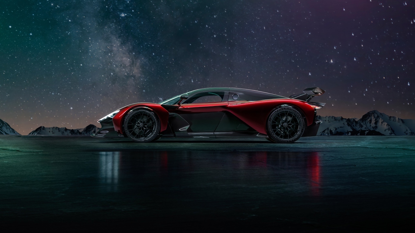 Спортивный автомобиль Zenvo Aurora Agil  на фоне ночного неба