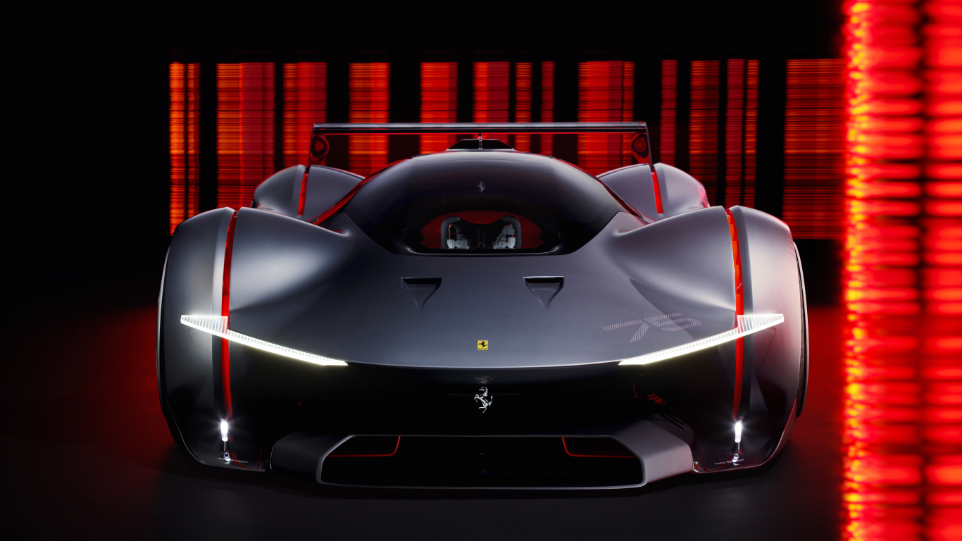 Дорогой спорткар Ferrari Vision Gran Turismo вид спереди