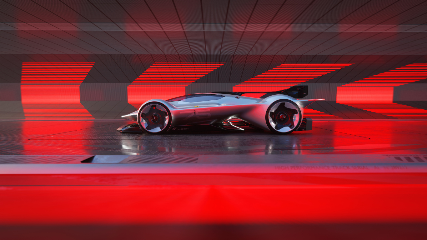 Автомобиль Ferrari Vision Gran Turismo  вид сбоку