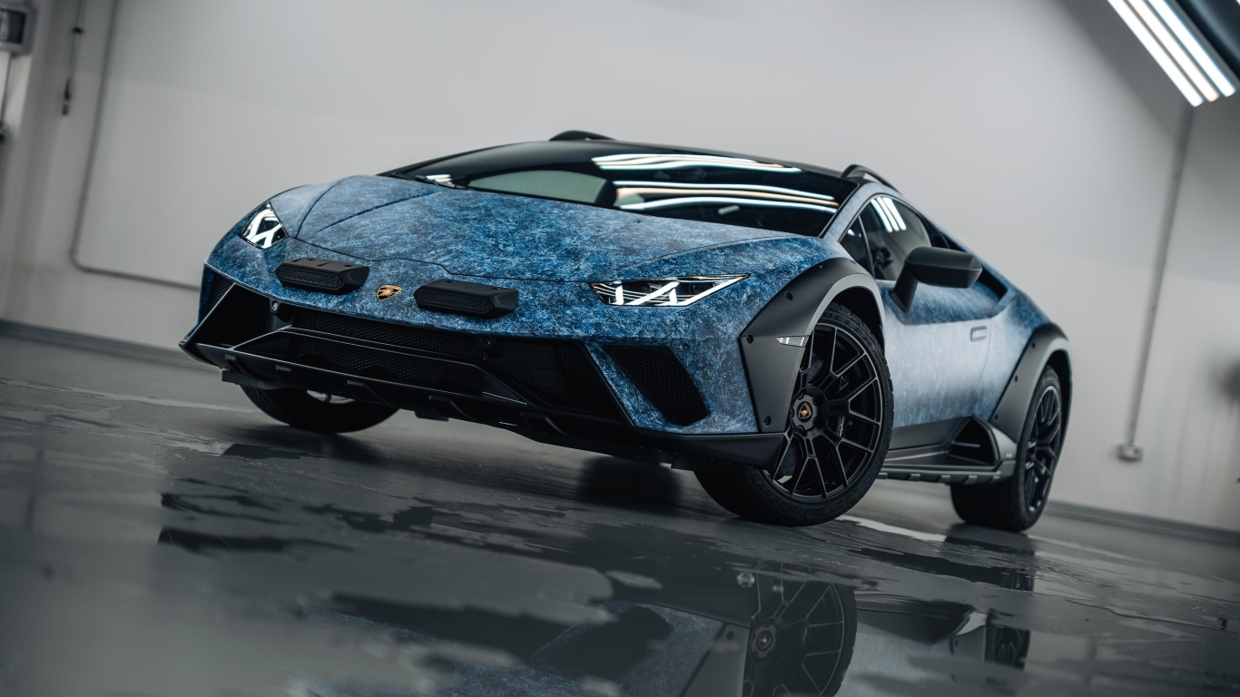 Автомобиль Lamborghini Huracán  в здании