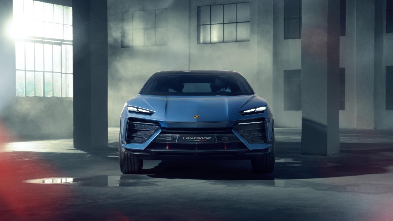 Автомобиль Lamborghini Lanzador Concept EV в здании