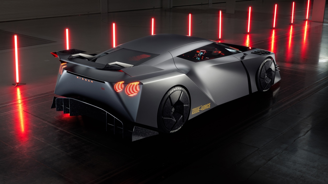 Вид сзади на автомобиль концепт Nissan Hyper Force