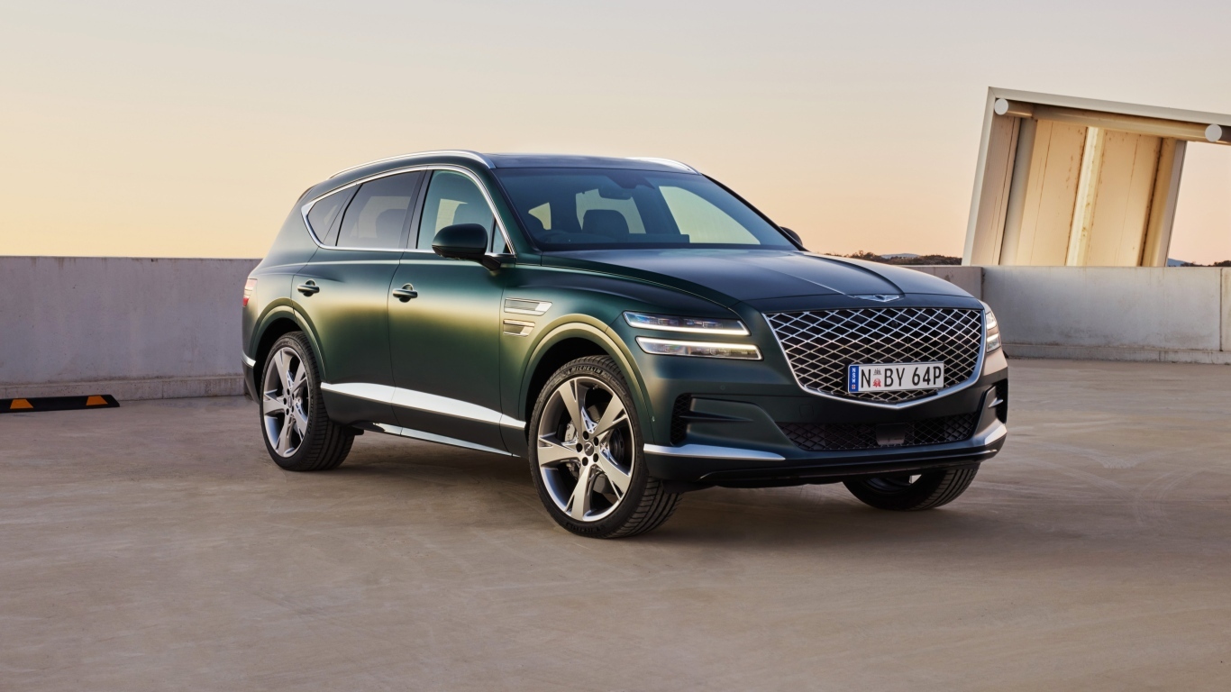 Зеленый внедорожник Genesis GV80 3.5T AWD